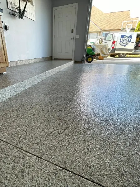 Garage Floor Epoxy Coating Installed in a Cleveland Ohio Garage