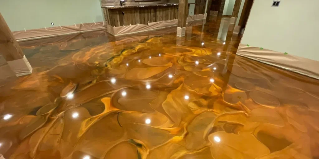 Epoxy coating over top of a tile or vinyl floor